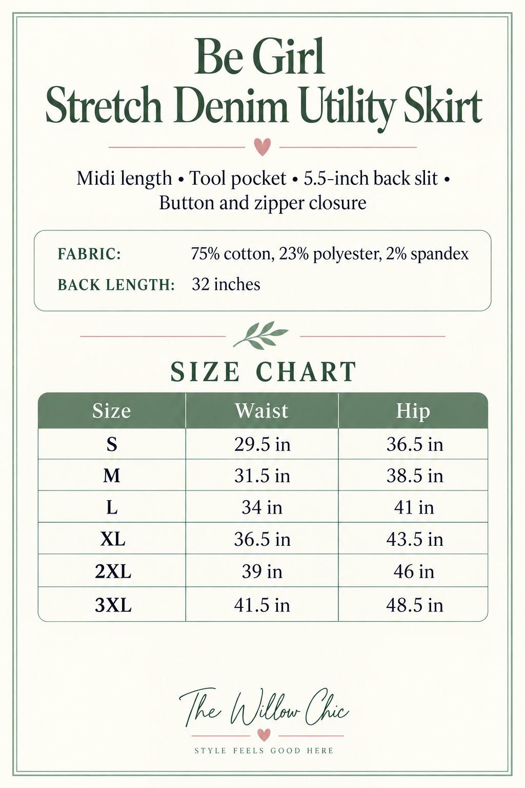 Be Girl Cargo midi blue jean denim skirt