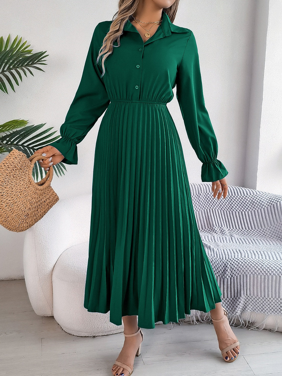 Marie Long Sleeve Midi Dress